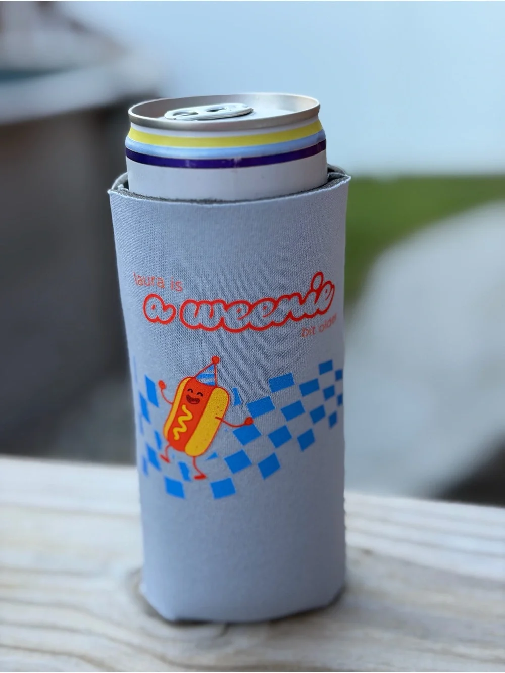 10 Pack Custom Slim Can Cooler Koozies | A Weenie Bit Older 🌭